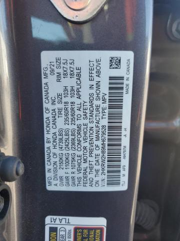 2021 HONDA CR-V EXL - 2HKRW2H89MH679528