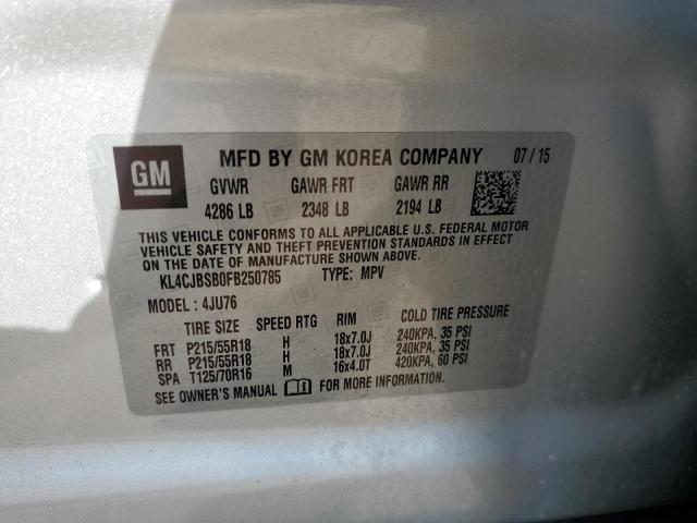 2015 BUICK ENCORE CON - KL4CJBSB0FB250785