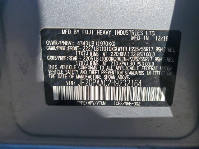 2017 SUBARU CROSSTREK - JF2GPAAC2H9232164
