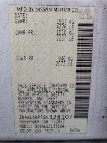 2016 NISSAN ALTIMA 2.5 - 1N4AL3AP7GN328107