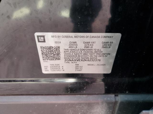 2019 CHEVROLET EQUINOX LT - 2GNAXVEX2K6232376