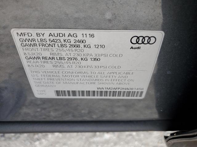 VIN WA1M2AFP2HA081458 2017 Audi Q5, Premium Plus no.14