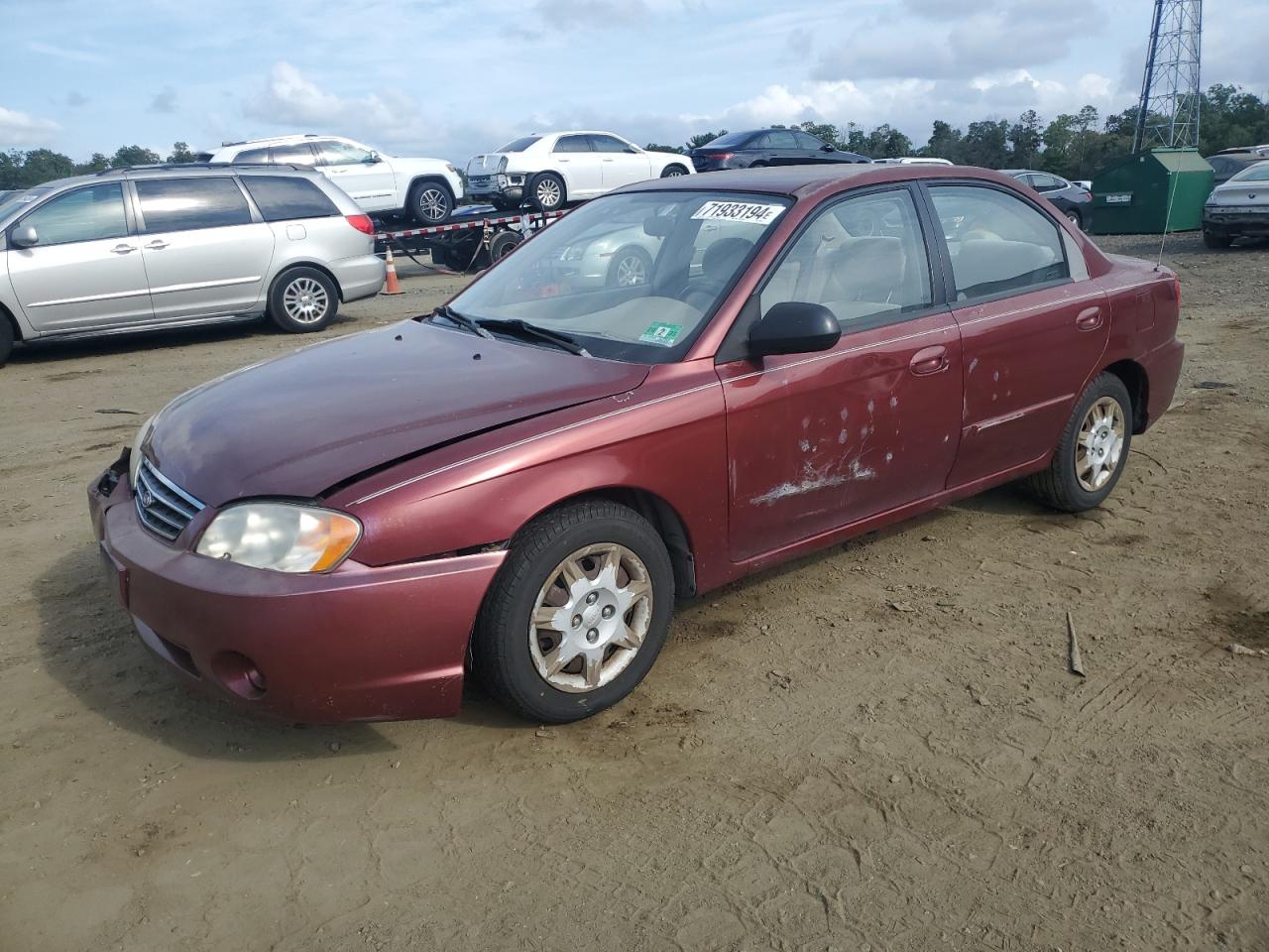 KIA SPECTRA BA 2003 burgundy  gas KNAFB121935241589 photo #1