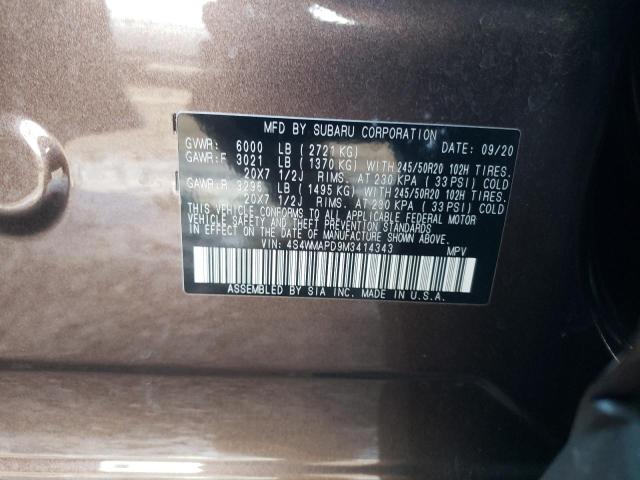 2021 SUBARU ASCENT LIM - 4S4WMAPD9M3414343