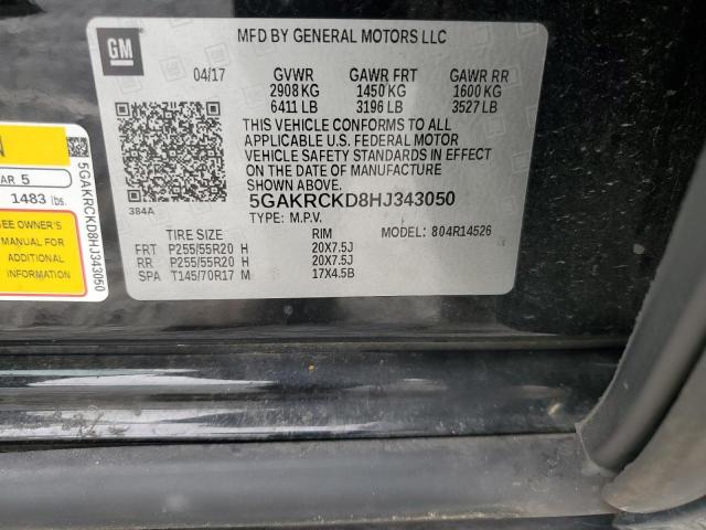 2017 BUICK ENCLAVE - 5GAKRCKD8HJ343050