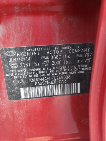 2015 HYUNDAI ELANTRA SE - KMHDH4AE5FU249838
