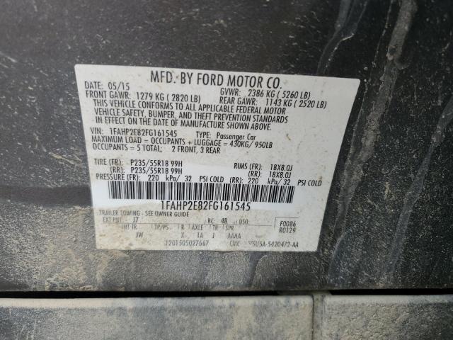 VIN 1FAHP2E82FG161545 2015 Ford Taurus, Sel no.13