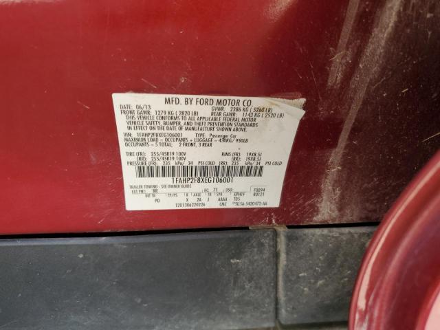 VIN 1FAHP2F8XEG106001 2014 FORD TAURUS no.12