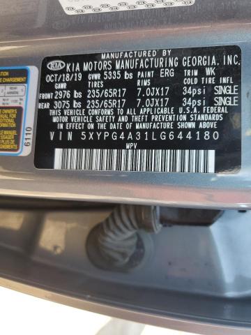 2020 KIA SORENTO L - 5XYPG4A31LG644180