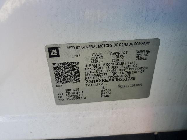 2018 CHEVROLET EQUINOX LT - 2GNAXKEXXJ6251786