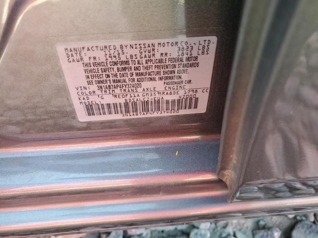 2015 NISSAN SENTRA S - 3N1AB7AP4FY374020