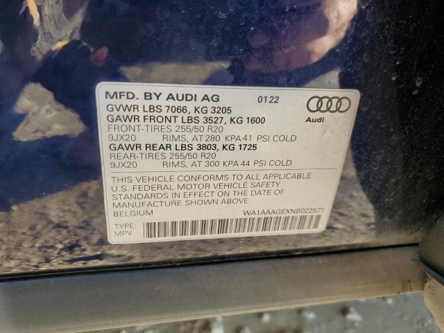2022 AUDI E-TRON PRE - WA1AAAGEXNB022571
