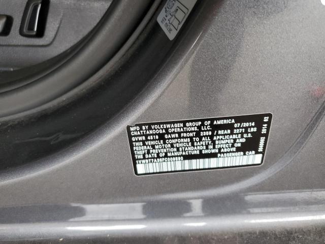 2015 VOLKSWAGEN PASSAT SE - 1VWBT7A35FC009590