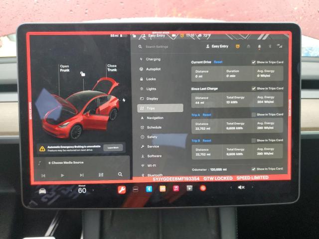 2021 TESLA MODEL Y - 5YJYGDEE8MF193354