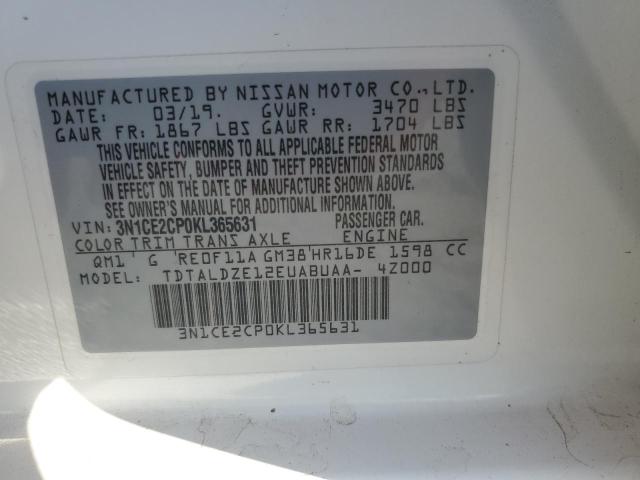 2019 NISSAN VERSA NOTE - 3N1CE2CP0KL365631