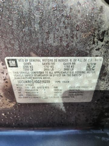 2016 CHEVROLET SILVERADO - 3GCUKREC1GG316239