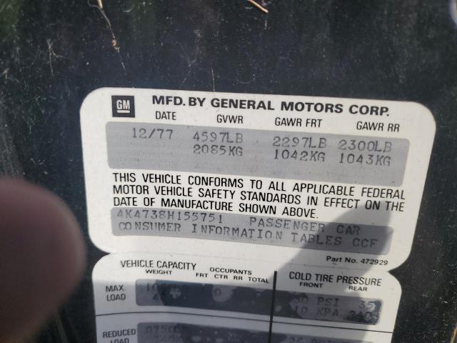 1978 BUICK REGAL #3290232207