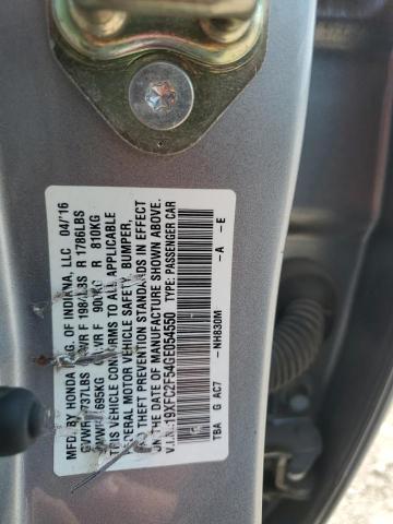 2016 HONDA CIVIC LX 19XFC2F54GE054550