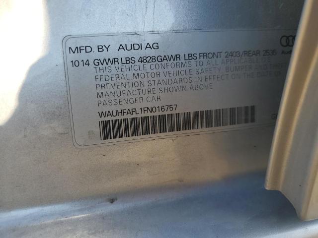 2015 AUDI A4 PREMIUM WAUHFAFL1FN016757