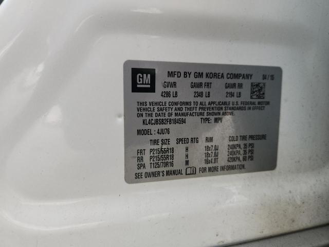 2015 BUICK ENCORE CON - KL4CJBSB2FB184594