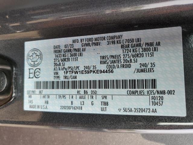 2023 FORD F150 SUPER - 1FTFW1E59PKE94456