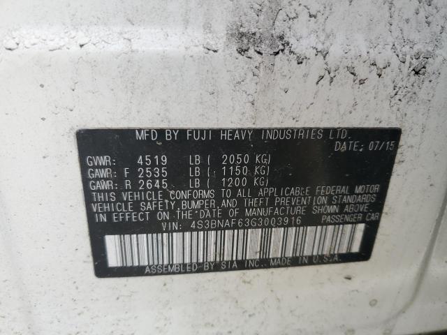 2016 SUBARU LEGACY 2.5 #3240861855
