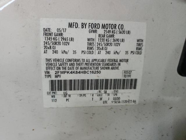 2017 FORD EDGE TITAN 2FMPK4K84HBC16250
