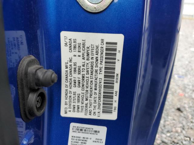 2017 HONDA CIVIC LX 2HGFC4B5XHH307413