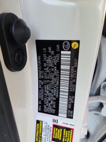 2022 LEXUS ES 300H BA 58ADA1C19NU023791