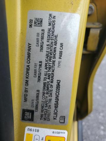 2022 CHEVROLET SPARK ACTI KL8CH6SA9NC028943