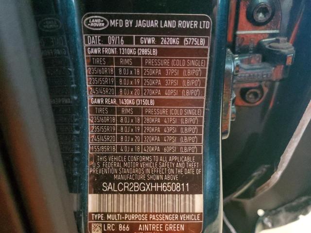 2017 LAND ROVER DISCOVERY SALCR2BGXHH650811