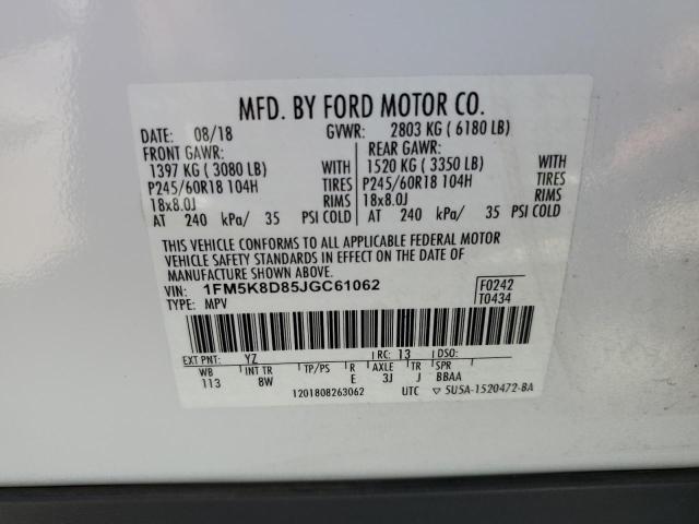 2018 FORD EXPLORER X 1FM5K8D85JGC61062