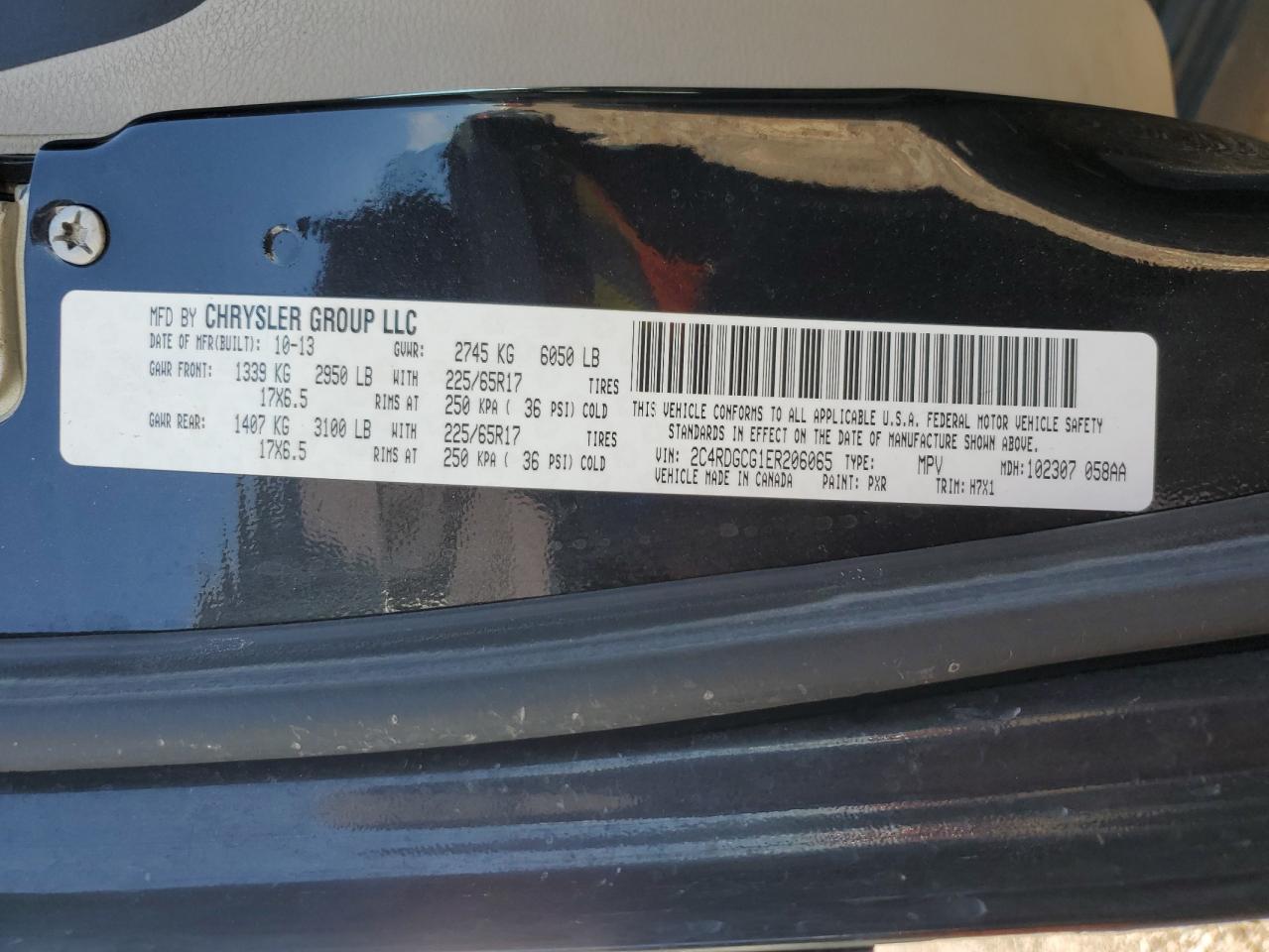 Lot #3309683862 2014 DODGE GRAND CARA