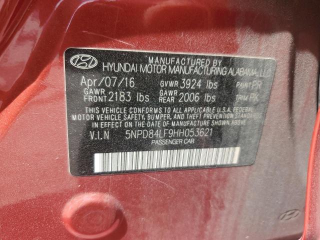 2017 HYUNDAI ELANTRA SE 5NPD84LF9HH053621