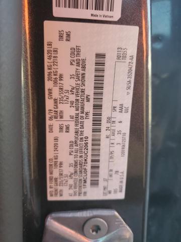2019 FORD ESCAPE S 1FMCU0F70KUC20610