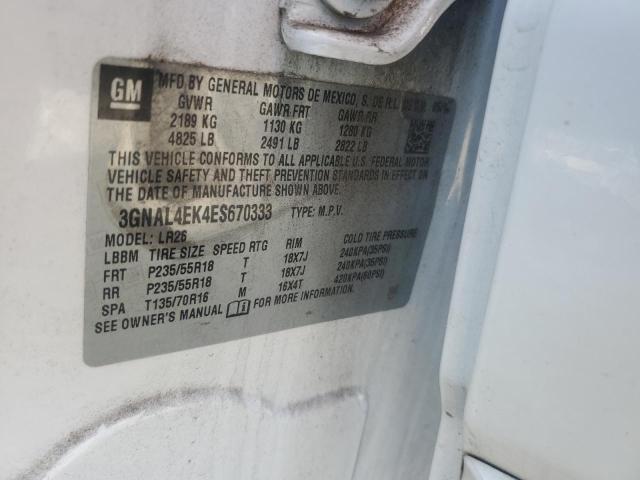 2014 CHEVROLET CAPTIVA LT - 3GNAL4EK4ES670333