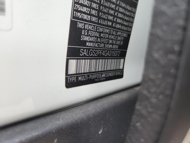 2016 LAND ROVER RANGE ROVE - SALGS2PF4GA315072