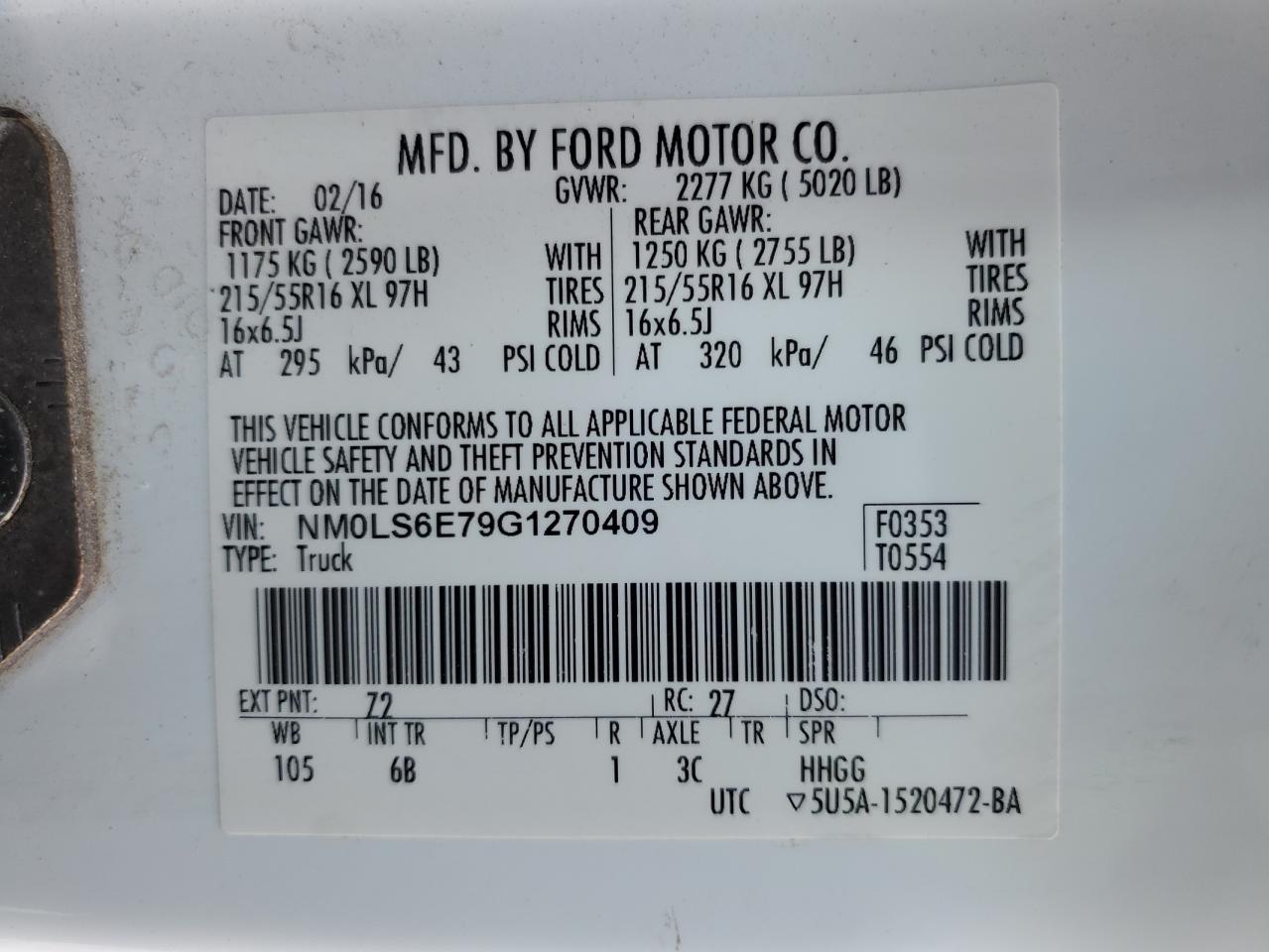 FORD TRANSIT CONNECT XL