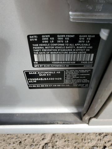 2010 SAAB 9-5 AERO - YS3GR4BJ9A4001426