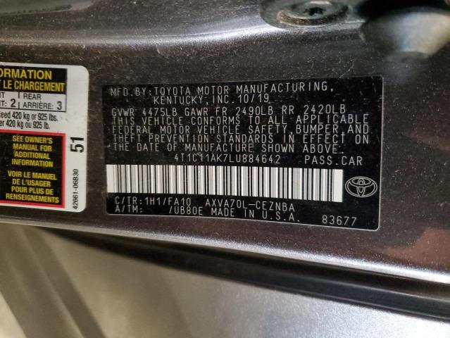 2020 TOYOTA CAMRY LE - 4T1C11AK7LU884642