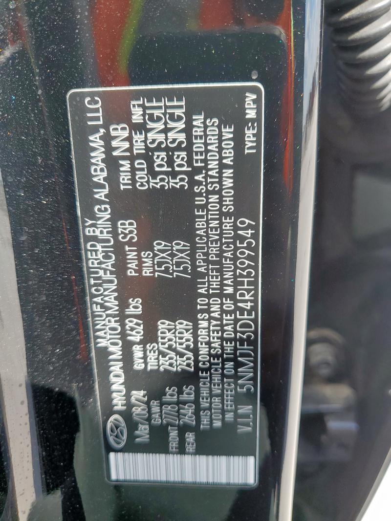 2024 HYUNDAI TUCSON SEL 5NMJF3DE4RH399549
