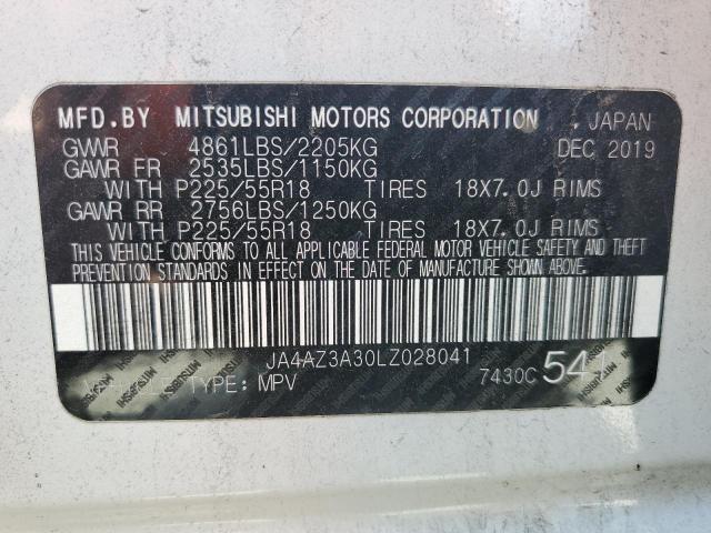 2020 MITSUBISHI OUTLANDER JA4AZ3A30LZ028041