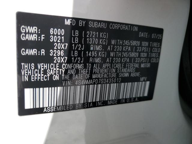 2025 SUBARU ASCENT LIM - 4S4WMAPD7S3435012