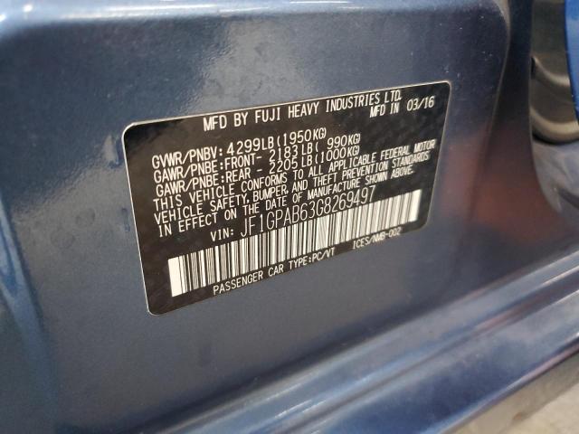 2016 SUBARU IMPREZA PR JF1GPAB63G8269497