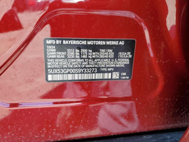 2025 BMW X3 30 XDRI 5UX53GP00S9Y33273