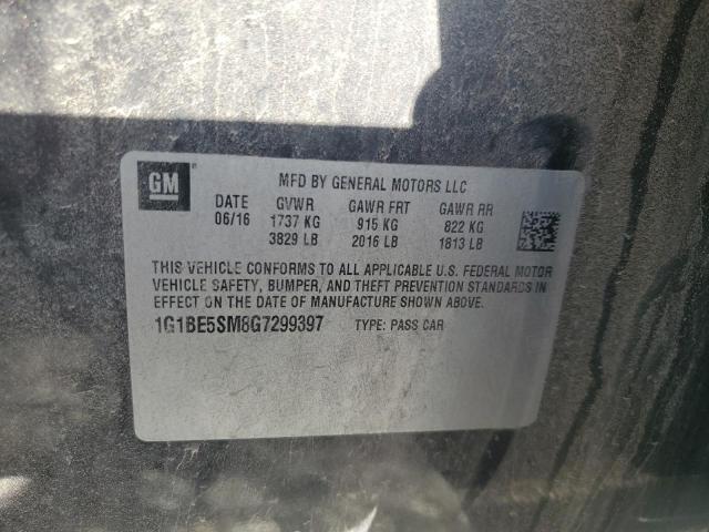 2016 CHEVROLET CRUZE LT 1G1BE5SM8G7299397