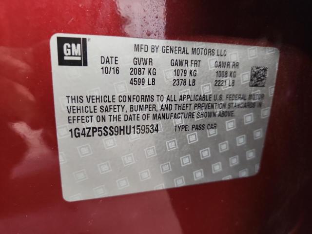 2017 BUICK LACROSSE E 1G4ZP5SS9HU159534