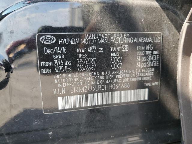 2017 HYUNDAI SANTA FE S - 5NMZU3LB0HH034686