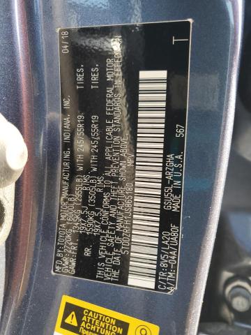 2018 TOYOTA HIGHLANDER LIMITED 5TDDZRFH1JS865180