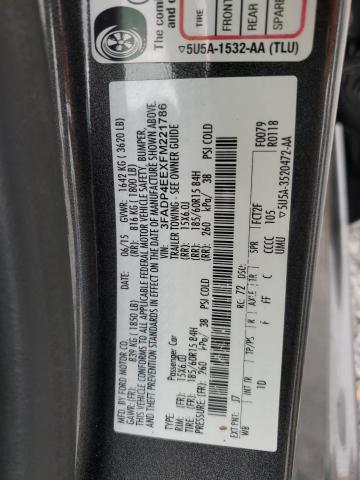 2015 FORD FIESTA SE 3FADP4EEXFM221786